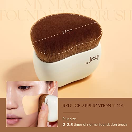 Jessup Eye Makeup Brush Set Professional 15pcs White/Rose Gold T329 com escova de fundação Kabuki Brush para o rosto