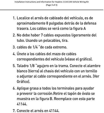 Hopkins Towing Solutions 41144 Kit de fiação de veículos