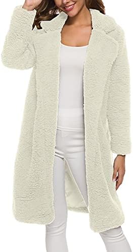 Mulheres de casaco de sopro, cardigã casual feminino loungewear winter túnica longa manga longa encaixada no sobretudo sólido