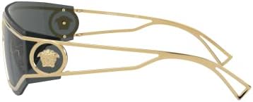 Versace VE 2226 100287 Gold Metal Shield Sunglasses Lens Grey