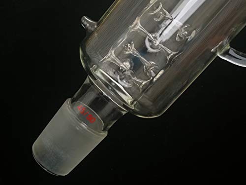 Cabeça de destilação de caminho curto de vidro 5L com Vigreux reto e junta 45/50