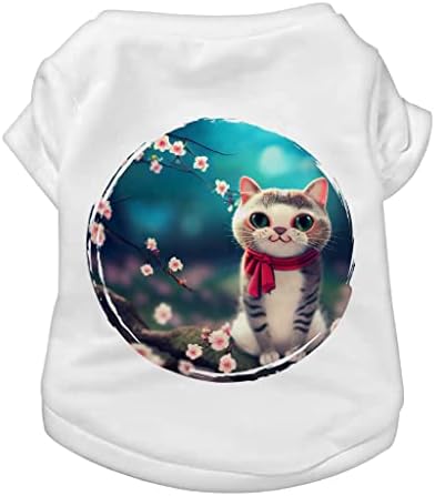 Camiseta japonesa de cão de anime de gato - camisa de cachorro quimono - roupas de cachorro fofo