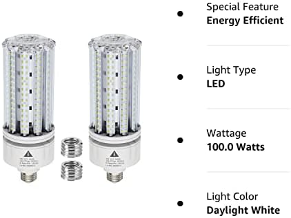 Lâmpada de milho LED ZP 100W Super Bright 15000lm 5000K E26 /E39 LED BULBO DE MORN, 1000W EQUIVALENT CFL METAL HID HID LED BULBA