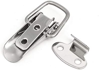 Aexit 45mmx22mm 304 Hardware de gabinete Aço inoxidável Tornna carregada de altura trava de captura hasp 4pcs