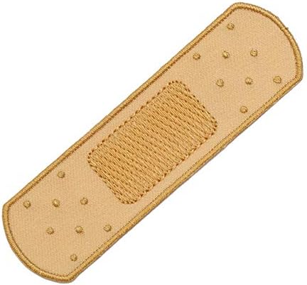 Pó de pó gráfico Fake Medical Plaster Strip Bandage gesso Ferro bordado em patch adesivo Red Band-Aid Medic Bandaid