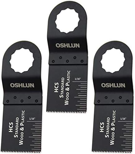 Oshlun MMS-0310 1-1/3 polegadas HCS OcloTing Tool Blade para Fein Supercut e Festool Vecturo, 10-Pack