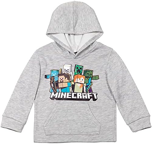 Mobs do Minecraft Alex Steve Creeper Zombie Fleece Pullover Capuz do garoto para garoto grande