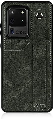 Capa de capa de telefone Compatível com Samsung Galaxy S20 Ultra Leather Carthe Phone Caixa Stand pulsep Strap Phone