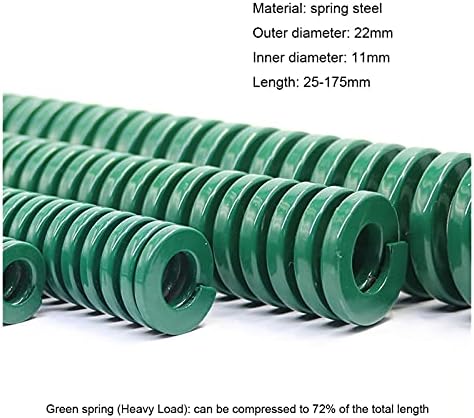 Reparos domésticos e molas diy 1 molde verde mola compressão estampagem dado de mola pesada diâmetro externo 22mm x diâmetro