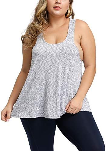 Uoohal plus size tampas de tanques para mulheres LOW FIT FIT