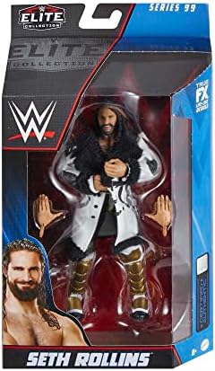 Mattel WWE Seth Rollins Elite Collection Action Figura, Articulação de luxo e detalhes semelhantes a vida com acessórios icônicos,