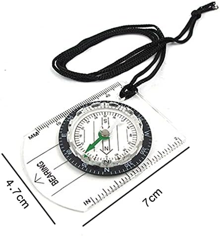 FZZDP Campo ao ar livre Caminhando transparente Plástico Compass Compass Proporcional Travel Travel Compass Tools Military Travel Kits Kits