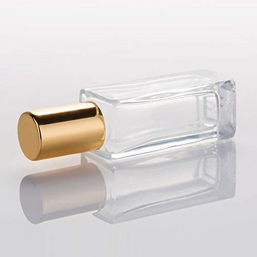 6pcs 6 ml DIY Viagens essenciais Rollof garrafinha Retângulo de vidro transparente Contradores cosméticos Os frascos