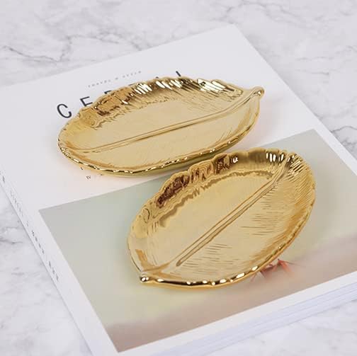 Bandeja de espelho de vaidade de ouro de Starrop - bandeja de jóias de maquiagem de metal redonda bandeja de bugigangas, bandejas