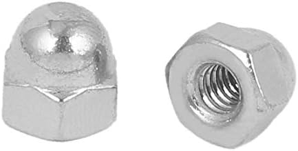 X-Dree 10 -24 304 Aço inoxidável Tampa da cabeça da cabeça hexagona Tono de prata 50pcs (10 -24 304 Tapas de Cabeza de Cúpula