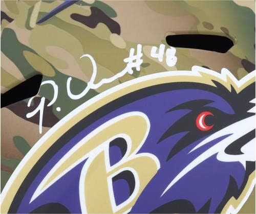 Patrick Queen Baltimore Ravens autografou Riddell Camo Capacete de Réplica de Velocidade Alternativa - Capacetes NFL autografados