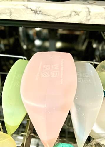 Sacos de silicone reutilizáveis ​​de Eshi tamanhos M/L Tamanhos de fechamento duplo Grade de alimentos à prova de vazamento BPA