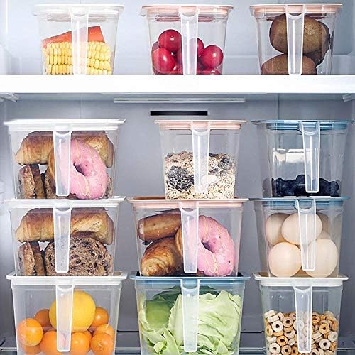 Llryn Cozinha Caixa de armazenamento transparente Grãos selados grãos Beans Organizador de alimentos Recipientes de refrigerador