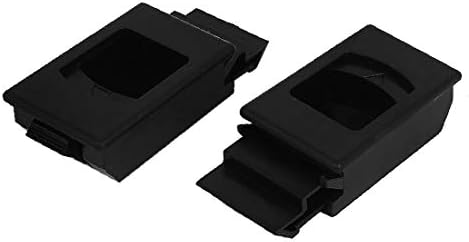 X-Dree Gabinete Plástico Inside Pull Shape Retangular Black 2 PCs (Gabinete de Plástico, Interior de Tirador, FormA retangular,