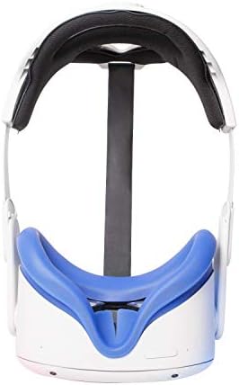 Niuvr tampa de face máscara de almofada de silicone compatível com Oculus Quest 2 VR, vedação de vazamento de luz compatível com acessórios para fone de ouvido meta, almofada de face anti-pulmão lavável à prova de suor