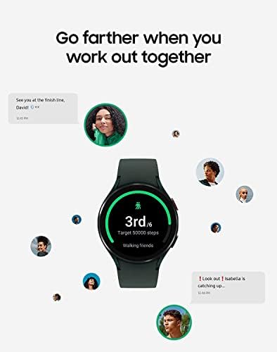 Samsung Galaxy Watch 4, 44mm Smartwatch com ECG Monitor Tracker para Health Fitness Running Sleep Cycles GPS Detecção de queda LTE US