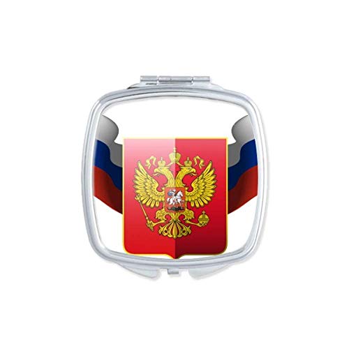 Rússia Nacional Emblem Country Mirror portátil Compact Pocket Maquia