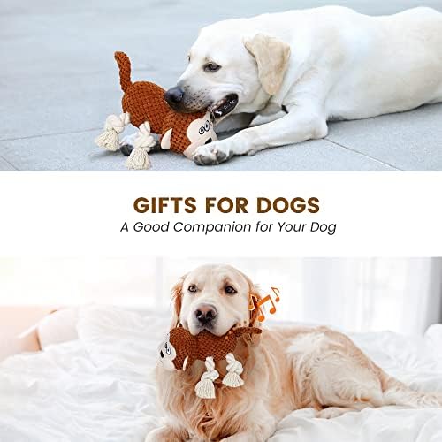 Toy Iokheira Dog Toy para cães grandes, brinquedos de cães estridentes com papel amassado, brinquedos para mastigar cachorros