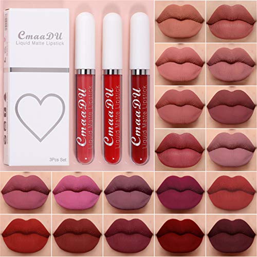 Batom de batom brilhante Lip Long Lipstick Makeup Duringup Sexy Gloss Ladies Hydrating 3pc Beauty Batom Lipstick com sabor