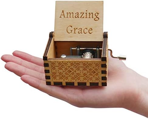 EPIPHANIA Small Amazing Grace Wood Music Box Presentes para Mulheres e Men Christian Religiosamente Grace Amazing: Mã