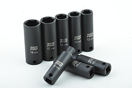 Omega Pro 83032 Omega Pro 8 peças 3/8 Drive Deep Impact Socket Sett, 8 Altura, 9,06 Largura, 8,35 Comprimento