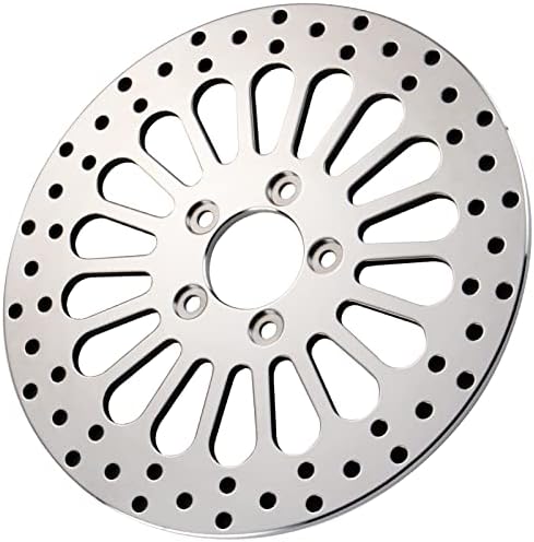 Cruianar 11,8 '' 1pcs Rotor de freio traseiro para modelos de turismo da Harley Davidson, espelho polido em aço inoxidável