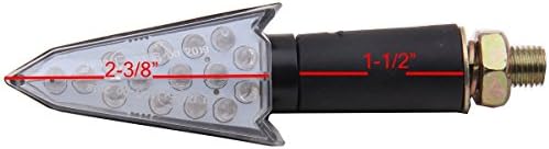Motortogo Black Arrow Long STEM Turn Signals Lights LED Blinkers Indicadores compatíveis para Honda CB500F