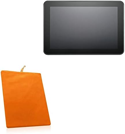 Caixa de ondas de caixa compatível com posiflex mt4310 - bolsa de veludo, manga de bolsa de tecido macio com cordão para posiflex mt4310 - laranja em negrito
