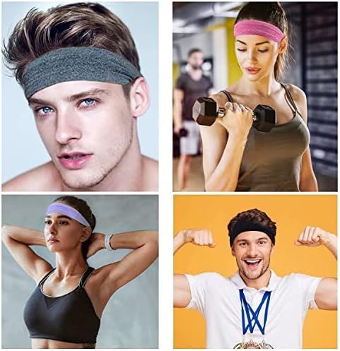 Bandas de suor de treino para mulheres cabeças não deslizam super macias fãs atléticas da cabeça da cabeça Wicking Wicking Head Band para Running Man