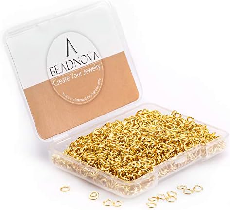Beadnova 10mm de salto anéis de jóias de ouro anéis de salto para jóias fazendo anéis de salto aberto para chaveiros