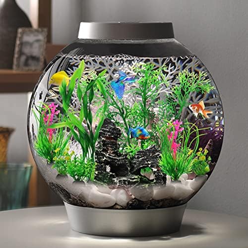 Acessórios para tanques de peixe Plantas de decorações de aquário, 9pcs de decoração de tanques de peixes verdes Plantas e decoração