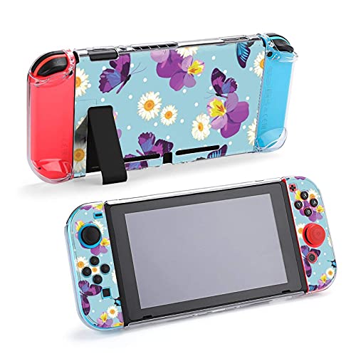 Caso para Nintendo Switch, Floral e Butterfly Cinco Pieces definem acessórios de console de casos de capa protetores para o Switch