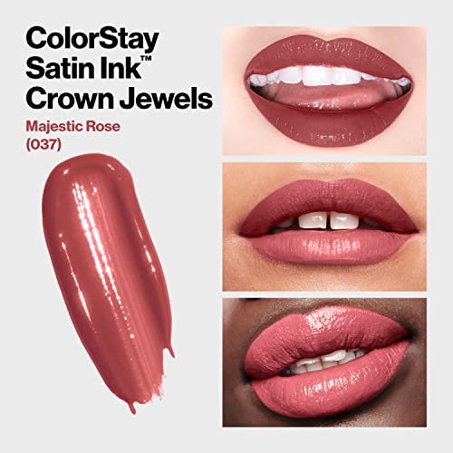 Revlon Colorstay Satin Ink Crown Jewels Lipstick Liquid, Longlasting e Lipcolor à prova d'água, fórmula cremosa hidratante