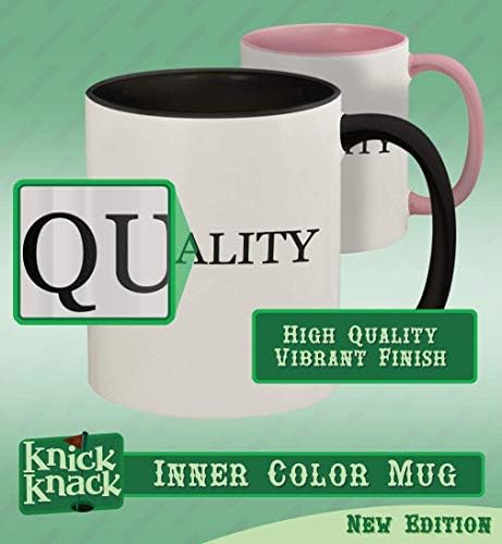 Presentes de Knick Knack Unitarian - alça de cor cerâmica de 11 onças e copo de caneca de café interno, preto