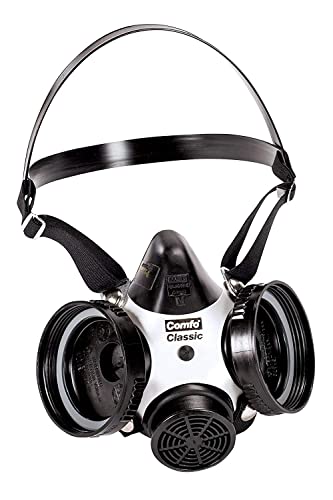 MSA 808071 Médio Comfo Classic Series Respirador de meia-máscara e MSA 815179 Comfo Chemical e Cartucho Combinado, Gas Acido, Tipo de Filtro P100