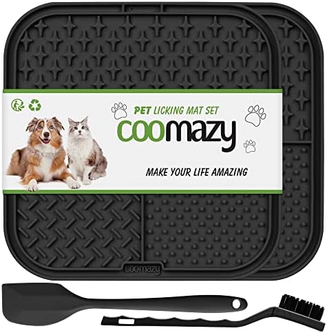 Coomazy Lick tapete para cães e gatos, alimentador lento e design não deslizante, redutor de tédio e ansiedade, adequados