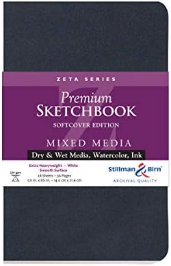 Stillman & Birn Zeta Series SoftCover Sketchbook, 8 x 10, 270 gsm, papel branco, superfície lisa