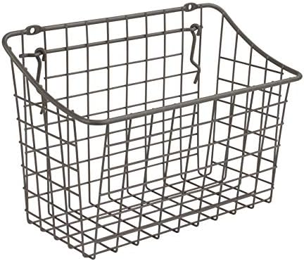 Espectro diversificado 10 x 5 x 7 Pegboard & Mount Mount Green Wire Basket, Industrial Grey & Diversified Pecboard & Mount