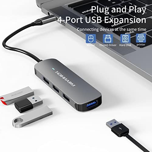 USB HUB MENHHIGH 4 PORT USB 3.0 Hub para laptop USB 2.0 Multi Port Expander Splitter USB para dongle de computador para MacBook