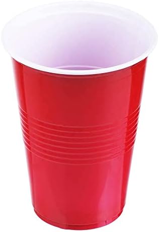 96 Conde copos de plástico descartáveis ​​todos os dias use xícaras de festa vermelhas fortes robustas 16 onças
