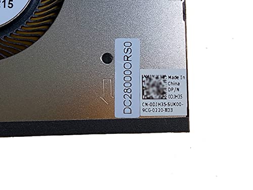Ventilador HK -Part para Dell XPS 15 / Precision 5550 Fan de refrigeração de gráficos - ventilador do lado direito - DJH35