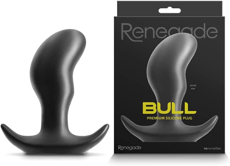 NS Novelies Renegade Bull Medium Butt Plug - Black, 280940