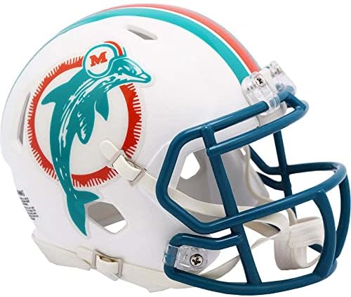 Miami Dolphins Authentic Mini NFL Trowback Celmet por Riddell