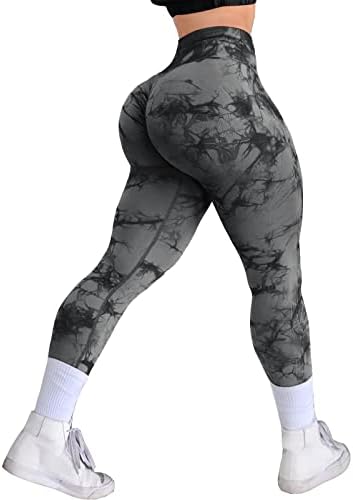 Aimilia feminina sem costura leggings Workout ioga calças de ioga levantando butting de lisonja de controle de barra de cintura alta