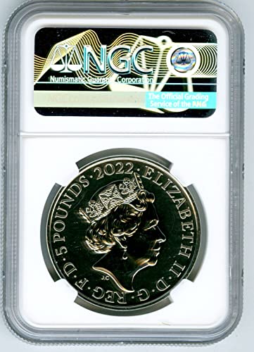 2022 GB 5pnd Grã -Bretanha QEII Queen's Elizabeth's Reign's Commonwealth 5pd NGC MS69 DPL